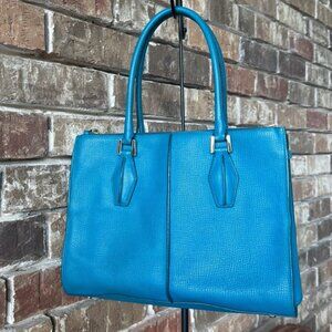 Tod's Blue Leather Tote Bag